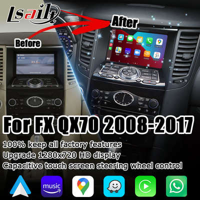 Infiniti FX35 FX50 FX37 FX QX70 IT06 kablosuz carplay android auto ile HD ekran yükseltme