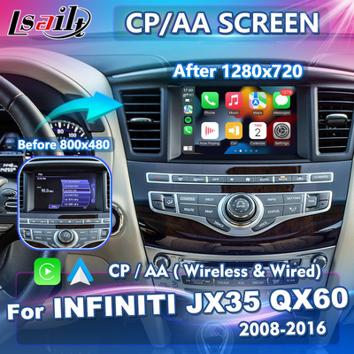 Infiniti JX35 QX60 8 İnç Kablosuz Carplay Android Otomatik HD Yedek Ekran