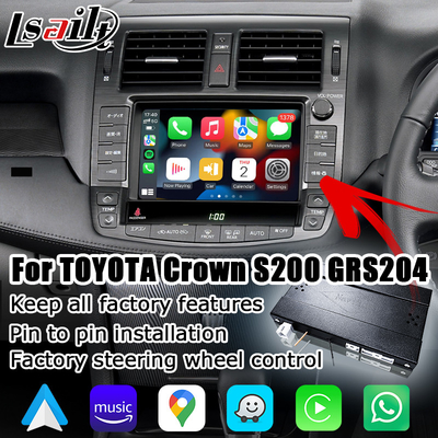 Toyota Crown S200 GRS204 URS206 UZS207 Athlete Majesta 2008-2012 Kablosuz carplay android oto OEM tarzı yükseltme