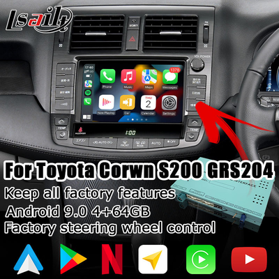 Toyota Crown Android sistemi kablosuz carplay android otomatik yükseltme S200 GRS204 URS206 UZS207 Majesta Athlete