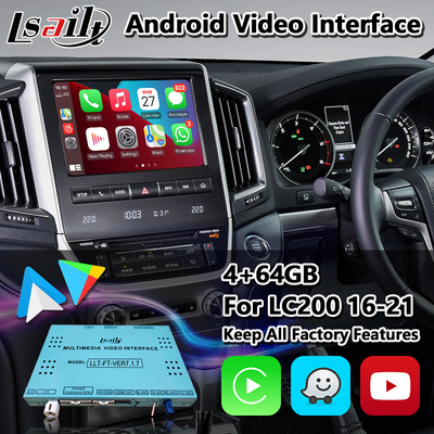 Toyota Land Cruiser LC200 VXR Sahara için Android Carplay Video Arayüzü