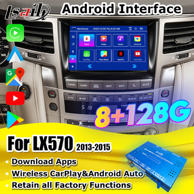 Lsailt CarPlay Android Arayüz Kutusu Lexus LX LX570 LX460d 2013-2021 8+128G NetFlix, YouTube dahil