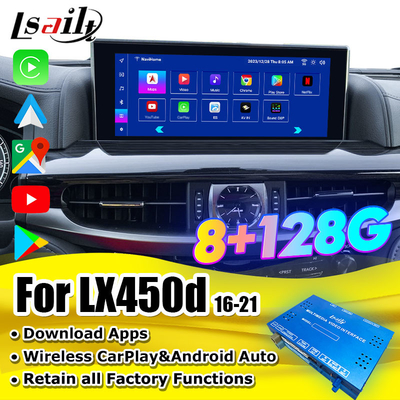 Lsailt Lexus LX LX570 LX460D 2013-2021 için Android CarPlay Arabirimi YouTube, NetFlix, Baş Destek Ekranını Destekle
