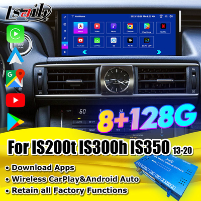 Lsailt 8+128G Lexus IS300H IS200t 2013-2021 için Qualcomm Android Arayüzü YouTube, NetFlix, Google Play ile