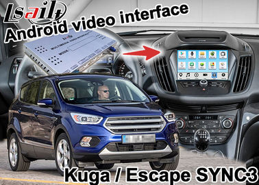 Kablosuz carplay androia auto ile Kuga Escape SYNC 3 için Android Navigasyon Kutusu Video Arayüzü