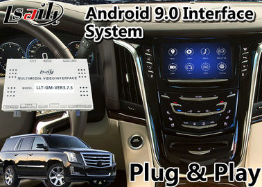 CUE Sistemi 2014-2020 LVDS Dijital Ekranlı Cadillac Escalade için Android 9.0 Araba GPS Navigasyon Video Arayüzü