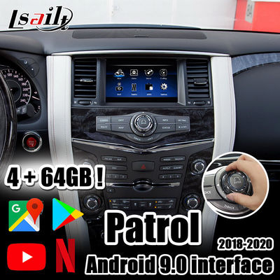 YouTube ile Lsailt 4G Android 9.0 CarPlay&amp;multimedya video arayüzü, 2018-2021 Nissan Patrol için Netflix