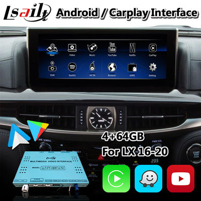 Lexus LX LX570 LX450d Carplay Video Arayüzü için Lsailt 4 + 64GB Android 9.0 Navigasyon Kutusu