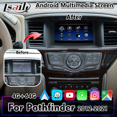 Lsailt Android Carplay Video Arayüzü Araba Multimedya Ekranı Nissan Pathfinder R52 için