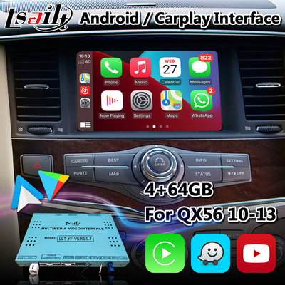 Infiniti QX56 2010-2013 için Kablosuz Carplay Android Araba Multimedya Video Arayüzü