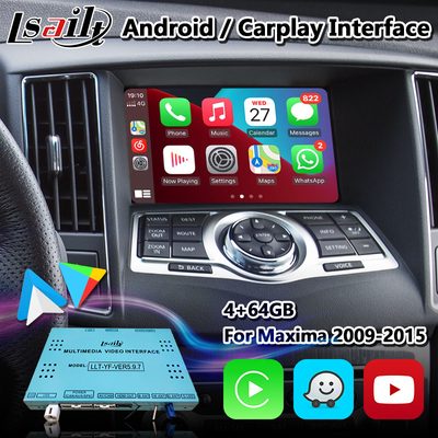 Nissan Maxima A35 2009-2015 için Lsailt Android Carplay Arayüzü GPS Navigasyon ile Kablosuz Android Auto Waze Youtube