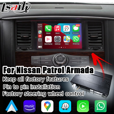 Nissan Patrol Armada Y62 10-16 IT08 08IT için Kablosuz Android Otomatik Carplay Arayüzü Japonya Spec Dahil