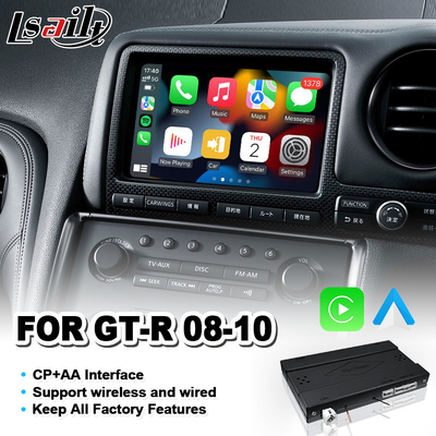 Nissan GTR GT-R R35 Nismo 2008-2010 için Lsailt Android Otomatik Carplay Arayüzü