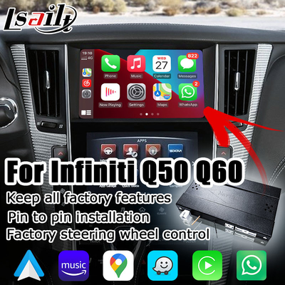 Infiniti Q50 Q60 kablosuz carplay android otomatik ekran projeksiyon medya arayüzü