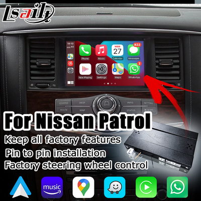 Nissan Patrol Y62 kablosuz carplay android oto Lsailt tarafından OEM tarzı yükseltme