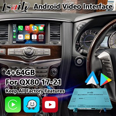 Infiniti QX80 2017-2021 için Lsailt Android Araba GPS Navigasyon Multimedya Video Arayüzü