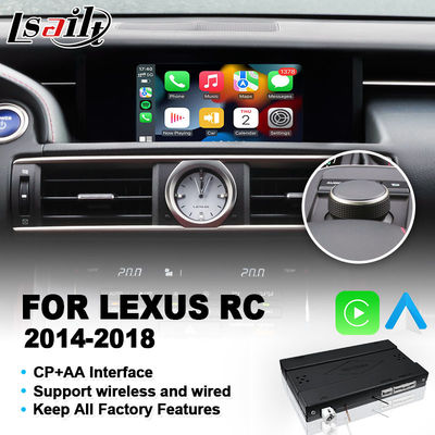 Lexus RCF RC300 RC200t RC300h RC350 RC düğme kontrolü için Lsailt Kablosuz Carplay Arayüzü 2014-2018 IS RX NX