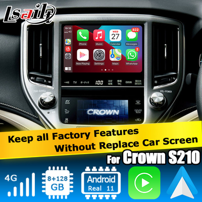8+128GB Toyota Crown Android Carplay arayüzü 14. nesil AWS214 GWS215 S210 Qualcomm tarafından desteklenmektedir