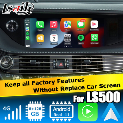 Lexus LS500 LS500h yükseltme Android 11 carplay video arayüzü 8+128GB tüm fabrika özelliklerini koru