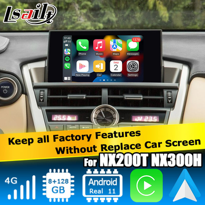 Lexus NX300h NX200 NX200t kablosuz carplay android auto ile Android 11 video arayüzü
