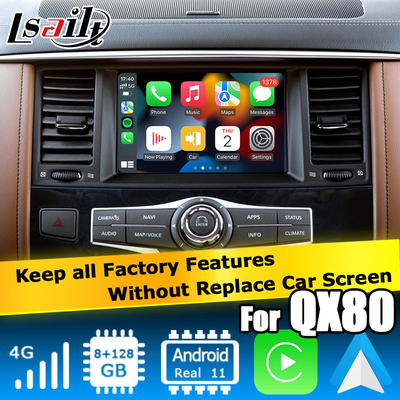 Carplay Android Otomatik Multimedia Arayüzü Kutusu Video Arayüzü Infiniti QX80 2018