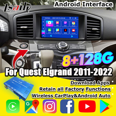 Lsailt Android 13 Nissan Quest 2011-2022 için Akıllı Android Infotainment Modülü Kablosuz CarPlay, NetFlix Destek