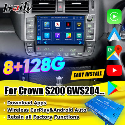 Toyota Crown S200 URS206 2008-2012 Modelleri için Android 13 Multimedya Arayüzü, YouTube, NetFlix, Google Haritalar Dahil Android Yükseltme Modülü