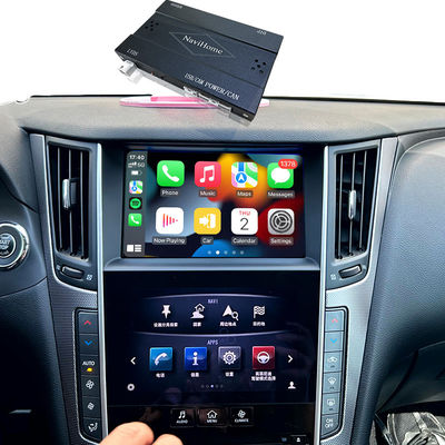 Q50 Q60 OEM Apple CarPlay Yükseltme Modülü Entegrasyonu Cep Telefonu Yansıtma, Klima Sıcaklık Ekranı, Google Harita, Spotify