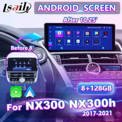 Lsailt 10.25 Inch Android Carplay Multimedia Video Arayüz Ekranı 2017-2021 Lexus NX 300h NX200 NX300 NX300h