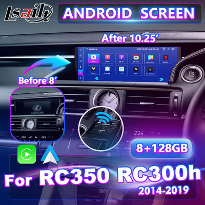 Lsailt Android Carplay 2014-2018 Lexus RC350 RC300h RC200t RC300 RCF için çoklu medya arayüz ekranı
