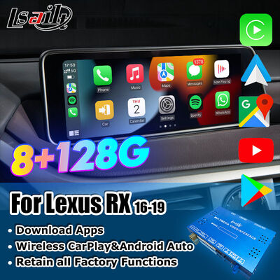 CarPlay/Android Multimedya Sistemi Lexus Video Arayüzü RX450H RX350 12.3 İnç 2016-2021 Entegre YouTube, NetFlix, Android Auto