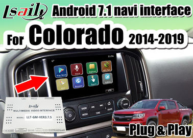 Chevrolet Colorado 2014-2018 desteği için 32G ROM Multimedya Video Arayüzü aynı ekranda iki resim görüntüler