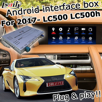 Lexus LC500 LC500h GPS Navigasyon Kutusu video arayüzü kablosuz carplay ve android otomatik youtube Google play