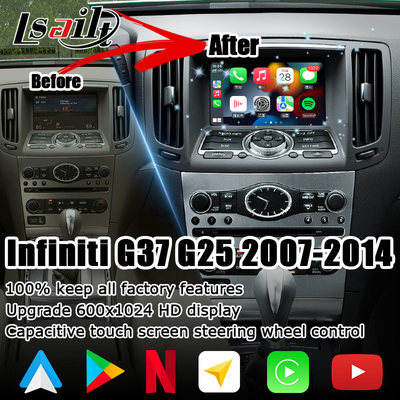 GPS Navigasyon NISSAN Multimedya Arayüzü Android Carplay 1.8G Infiniti G37 G25 için