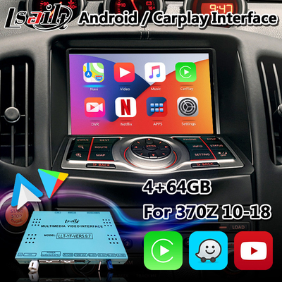 Nissan 370Z için Lsailt Android Carplay Arayüzü Kablosuz Android Auto Youtube Waze ile