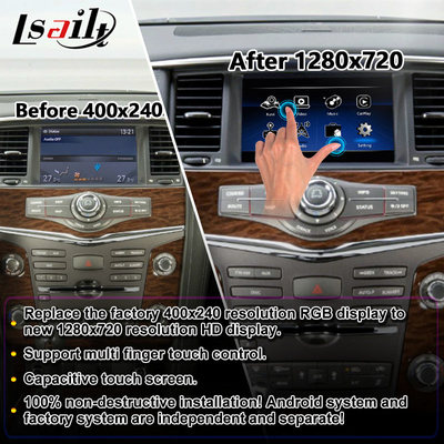 Kablosuz Android Auto Carplay ile Nissan Patrol Y62 2011-2017 için Lsailt Araba Multimedya Ekranı