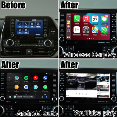 Araba Video Arayüzü kablosuz carplay android oto android 13 TOYOTA Highlander