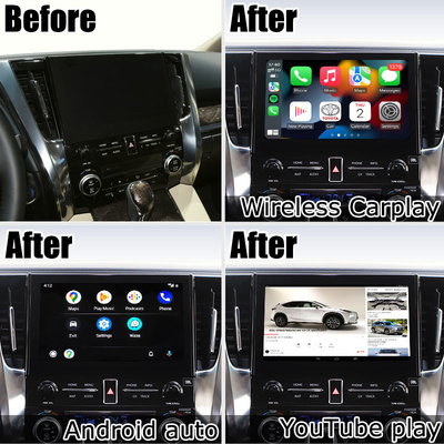 Toyota Alphard Vellfire JBL için Android otomatik kablosuz carplay multimedya arayüzü