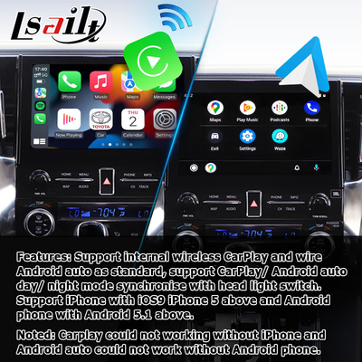 Toyota Alphard Vellfire JBL için Android otomatik kablosuz carplay multimedya arayüzü