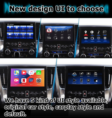 Toyota Alphard Vellfire JBL için Android otomatik kablosuz carplay multimedya arayüzü