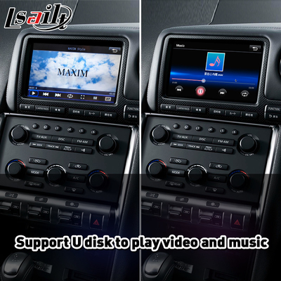 Nissan GTR GT-R R35 Nismo 2008-2010 için Lsailt Android Otomatik Carplay Arayüzü