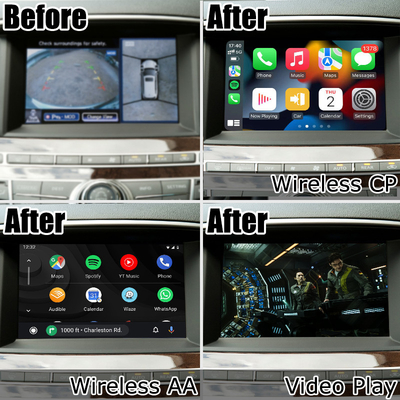 Infiniti JX35 QX60 kablosuz carplay android otomatik arayüz hasarsız yükseltme çözümü