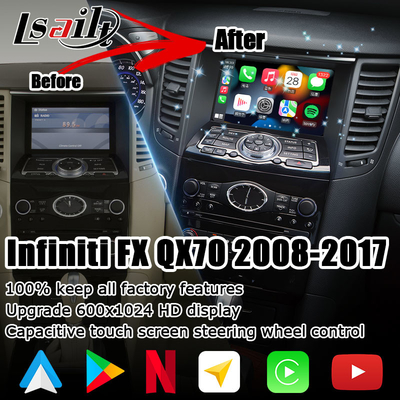INFINITI QX70 FX35 FX37 HD ekran yükseltme kablosuz carplay android otomatik IT06