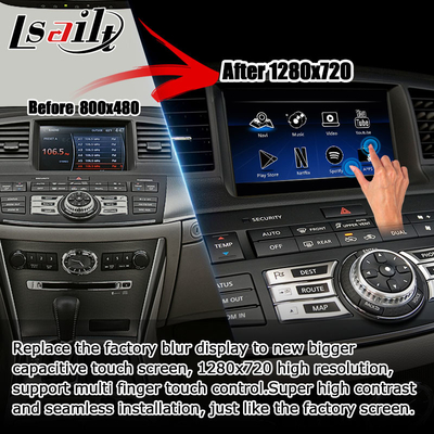 Infiniti M35 M45 Nissan Fuga HD çoklu parmak dokunmatik ekran yükseltme carplay android otomatik video arayüzü