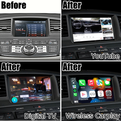 Infiniti M35 M45 Nissan Fuga HD çoklu parmak dokunmatik ekran yükseltme carplay android otomatik video arayüzü