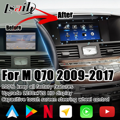 Infiniti Q70 M35 M35h M45 Nissan Fuga Android carplay çoklu parmak dokunmatik yükseltme