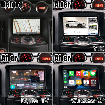 Nissan 370z tahribatsız HD ekran Youtube kablosuz carplay android otomatik yükseltme