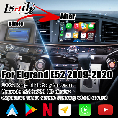 Nissan Elgrand E52 HD çoklu parmak dokunmatik HD ekran yükseltme kablosuz carplay android otomatik