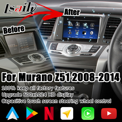 Nissan Murano Z51 Android HD ekran yükseltme Android otomatik carplay Youtube waze Netflix play
