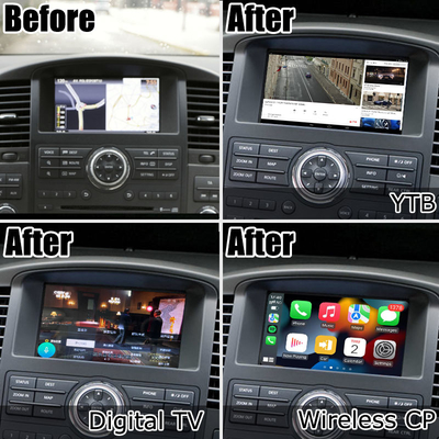 Nissan Pathfinder R51 carplay android auto için HD çoklu parmak dokunmatik ekran yükseltmesi